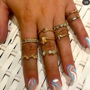 Cute gold rings